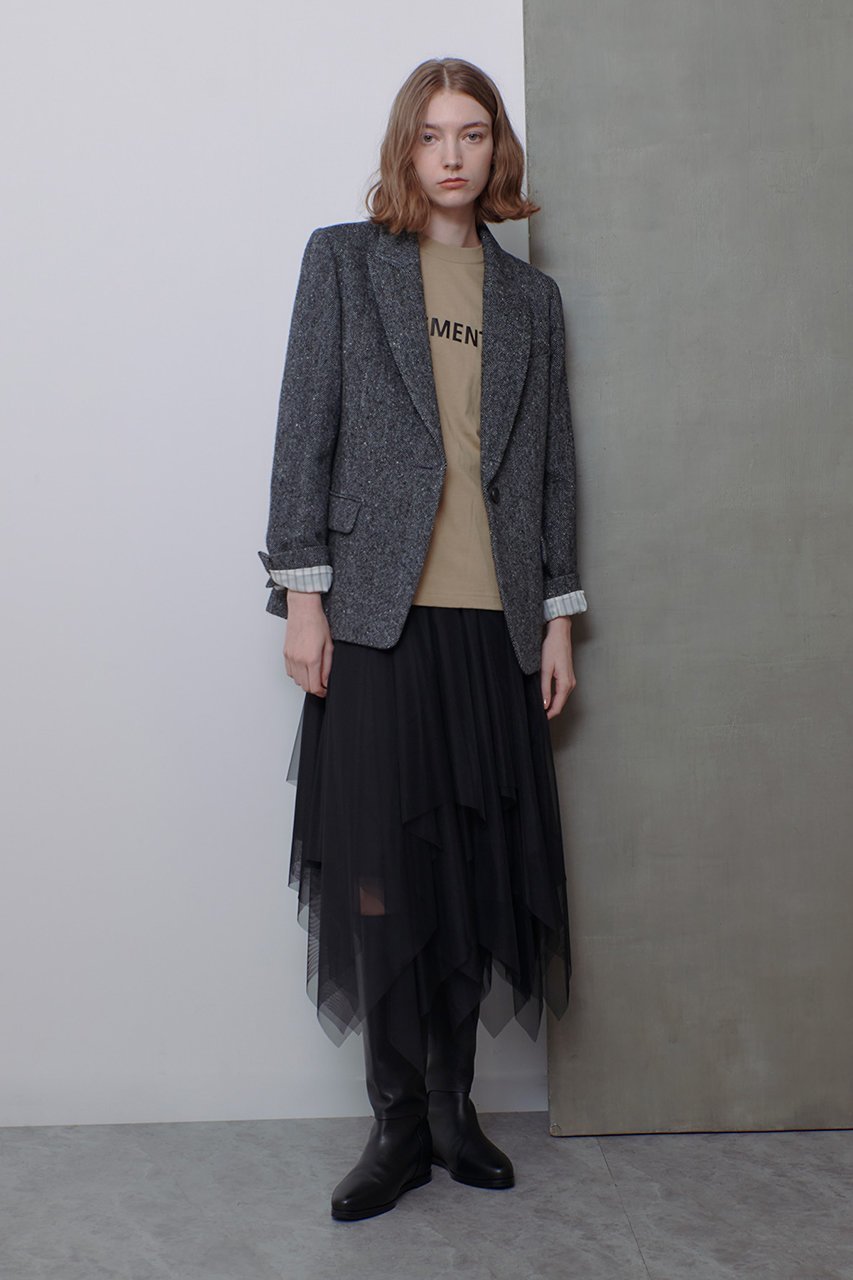 【アルアバイル/allureville】のヘリンボンツイードテーラードジャケット 人気、トレンドファッション・服の通販 founy(ファニー) 　ファッション　Fashion　レディースファッション　Fashion for Women　アウター　Coat / Outerwear Collection　レディースジャケット・軽アウター　Jackets　テーラードジャケット / 通勤・きれいめスタイル　Tailored Jackets & Blazers　おすすめ　Recommended / Our Picks　ウォーム　Warm Fabric　ジャケット　Jacket, Outerwear　マニッシュ　Mannish, Boyish　ヴィンテージ　Vintage Style　other-6|ID: prp329100004891818 ipo3291000000036565545