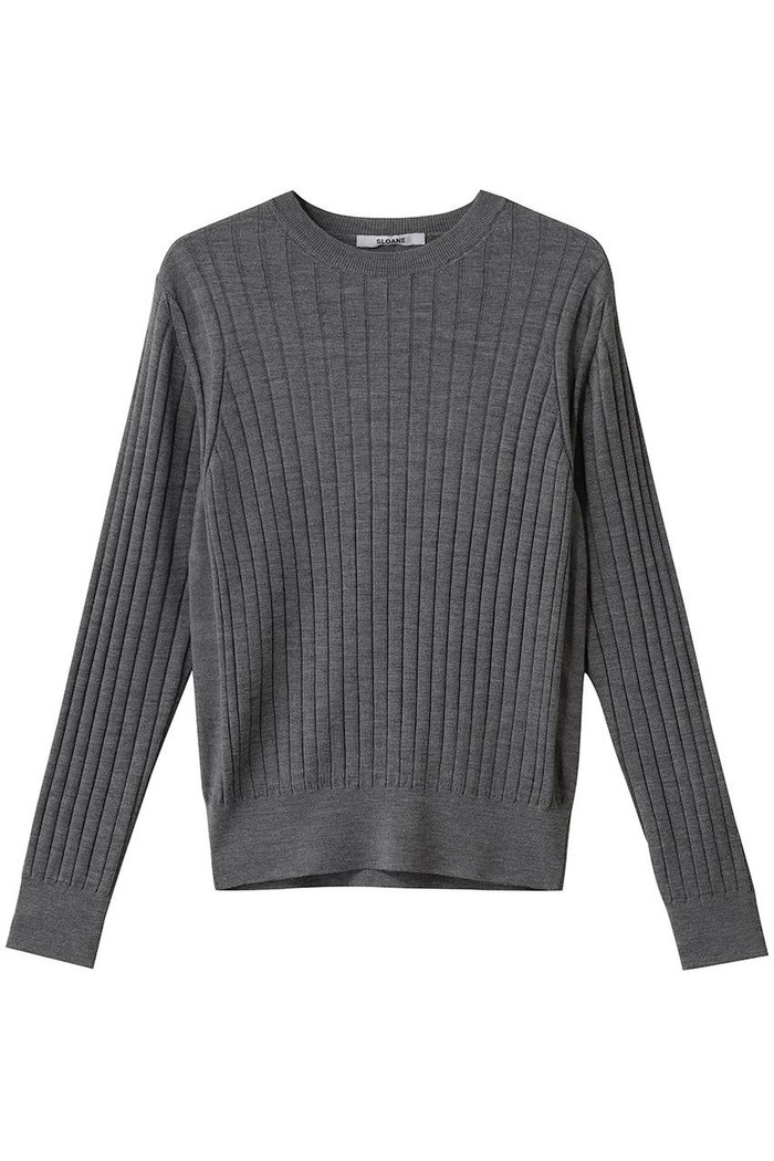 【スローン/SLOANE】の18Gワイドリブ エクストラファインメリノウール×シルク クルーネック ニットトップス インテリア・キッズ・メンズ・レディースファッション・服の通販 founy(ファウニー) https://founy.com/ ファッション Fashion レディースファッション Fashion for Women トップス・カットソー Cut & Sew Tops ニット Knit Tops & Sweaters カジュアルプルオーバー・ニットトップス Pullovers & Knit Tops / Casual Pullovers インナー Innerwear カーディガン Cardigan, Knitwear シルク Silk, 100% Silk ジャケット Jacket, Outerwear ワイドリブ Wide Rib, Wide Ribbed Knit A/W・秋冬 Autumn/Winter |ID: prp329100004891852 ipo3291000000036565850