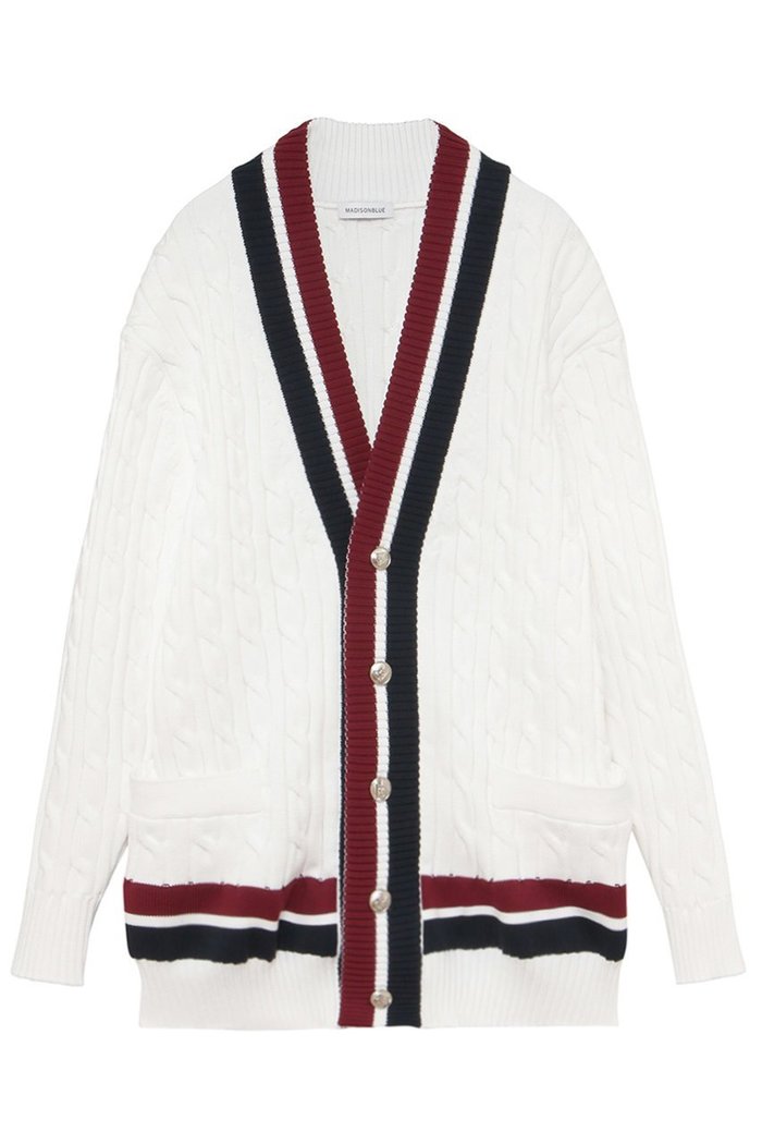【マディソンブルー/MADISONBLUE】のTENNIS SWEATER CD セーター カーディガン インテリア・キッズ・メンズ・レディースファッション・服の通販 founy(ファニー) https://founy.com/ ファッション Fashion レディースファッション Fashion for Women トップス・カットソー Cut & Sew Tops ニット Knit Tops & Sweaters カーディガン・羽織り Layered Style Cardigans レディースパーカー・カジュアルフーディー Casual Hoodies & Sweatshirts スウェット・クルーネックトップス Sweatshirts & Crewnecks / Relaxed Fit Sweat Tops カーディガン Cardigan, Knitwear スポーティ Sporty, Casual Athletic セーター Sweater, Knitwear ビッグ Big, Oversized |ID: prp329100004891879 ipo3291000000036566092