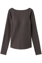 【マイ ウィークネス/MY WEAKNESS】のSoft Rib T 人気、トレンドファッション・服の通販 founy(ファニー) ファッション Fashion レディースファッション Fashion for Women トップス・カットソー Cut & Sew Tops シャツ・ブラウス・オフィスカジュアル Elegant Blouses & Button-Ups ロングTシャツ・Tシャツ Longline T-Shirts & Tees カットソー・ベーシックTシャツ Cut-and-Sewn Tops / Stretch Tees & Basics インナー Innerwear シンプル Simple, Minimal ストレッチ Stretch, Stretchy Fabric スリーブ Sleeve, Long Sleeve / Short Sleeve フィット Fit, Slim Fit ロング Long, Long-Length thumbnail CHARCOAL|ID: prp329100004891885 ipo3291000000036566153