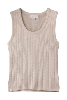 【ベアフット ドリームズ/BAREFOOT DREAMS】のコージーシックウルトラライト ケーブル ニット タンクトップ 人気、トレンドファッション・服の通販 founy(ファニー) ファッション Fashion レディースファッション Fashion for Women トップス・カットソー Cut & Sew Tops ニット Knit Tops & Sweaters カジュアルプルオーバー・ニットトップス Pullovers & Knit Tops / Casual Pullovers タンク Tank Top, Sleeveless Top バランス Balance, Style Balance フェミニン Feminine, Girly |ID:prp329100004891891