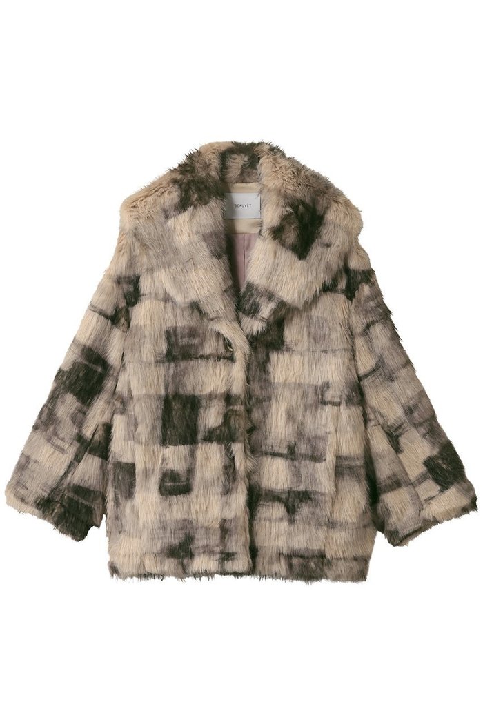【デザイン ワークス/DESIGN WORKS】の【BEAUVET】リッチフェクファージャケットコート インテリア・キッズ・メンズ・レディースファッション・服の通販 founy(ファニー) https://founy.com/ ファッション Fashion レディースファッション Fashion for Women アウター Coat / Outerwear Collection コート・ロングコート・ピーコート Long Coats, Peacoats & More レディースジャケット・軽アウター Jackets ショート Short, Short Length ショール Shawl, Wrap ジャケット Jacket, Outerwear ダウン Down, Puffer チェック Check, Plaid, Tartan デニム Denim, Jeans Material ドレス Dress, One-Piece フェイクファー Faux Fur, Imitation Fur プリント Print, Printed Pattern モダン Modern, Contemporary リラックス Relax, Relaxed Fit |ID: prp329100004891914 ipo3291000000036566381
