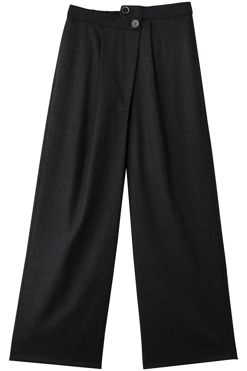 【エンフォルド/ENFOLD】のWIDE-TROUSERS/トラウザーズ・パンツ インテリア・キッズ・メンズ・レディースファッション・服の通販 founy(ファウニー) ファッション Fashion レディースファッション Fashion for Women パンツ Pants & Trousers ストレッチ Stretch, Stretchy Fabric ストレート Straight, Straight Cut リラックス Relax, Relaxed Fit ワイド Wide, Wide Fit チャコールグレー|ID: prp329100004891922 ipo3291000000036566452
