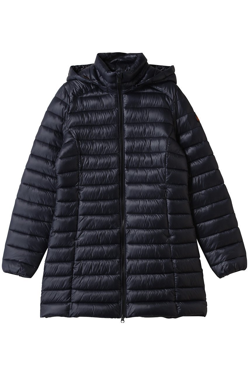 【セーブ ザ ダック/SAVE THE DUCK】のMIRI D47180W LOVY/キルティングロングコート インテリア・キッズ・メンズ・レディースファッション・服の通販 founy(ファニー) 　ファッション　Fashion　レディースファッション　Fashion for Women　アウター　Coat / Outerwear Collection　コート・ロングコート・ピーコート　Long Coats, Peacoats & More　なめらか　Smooth, Silky Texture　シェイプ　Shape, Slim Fit　ファブリック　Fabric, Textile　リュクス　Luxury, Elegant, High-End, Chic　ロング　Long, Long-Length　エレガント 上品　Elegant　ブルーブラック|ID: prp329100004891932 ipo3291000000036566537