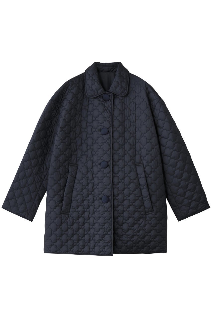 【アミカ/AMICA】のヴォヤージュコクーンコート インテリア・キッズ・メンズ・レディースファッション・服の通販 founy(ファニー) 　ファッション　Fashion　レディースファッション　Fashion for Women　アウター　Coat / Outerwear Collection　コート・ロングコート・ピーコート　Long Coats, Peacoats & More　キルティング　Quilted, Quilting　サテン　Satin, Glossy Fabric　バランス　Balance, Style Balance　ロング　Long, Long-Length　秋　Autumn　ネイビー|ID: prp329100004891937 ipo3291000000036566576