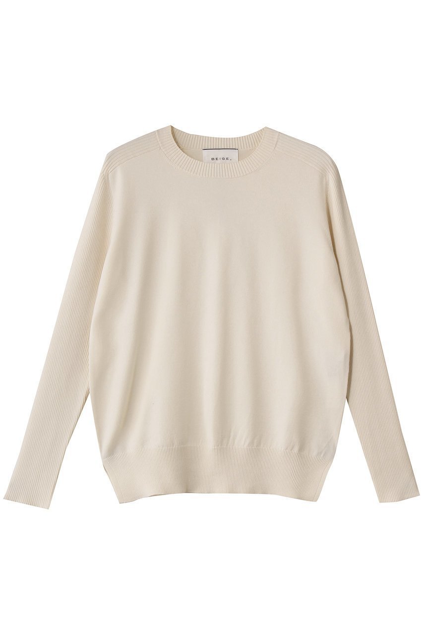 【ベイジ,/BEIGE,】のWILLOW(ウィロウ)/ストレッチクルーネックリブニット インテリア・キッズ・メンズ・レディースファッション・服の通販 founy(ファウニー) 　ファッション　Fashion　レディースファッション　Fashion for Women　トップス・カットソー　Cut & Sew Tops　ニット　Knit Tops & Sweaters　カジュアルプルオーバー・ニットトップス　Pullovers & Knit Tops / Casual Pullovers　インナー　Innerwear　コンパクト　Compact, Small Size　シンプル　Simple, Minimal　Ecru|ID: prp329100004891944 ipo3291000000036566635