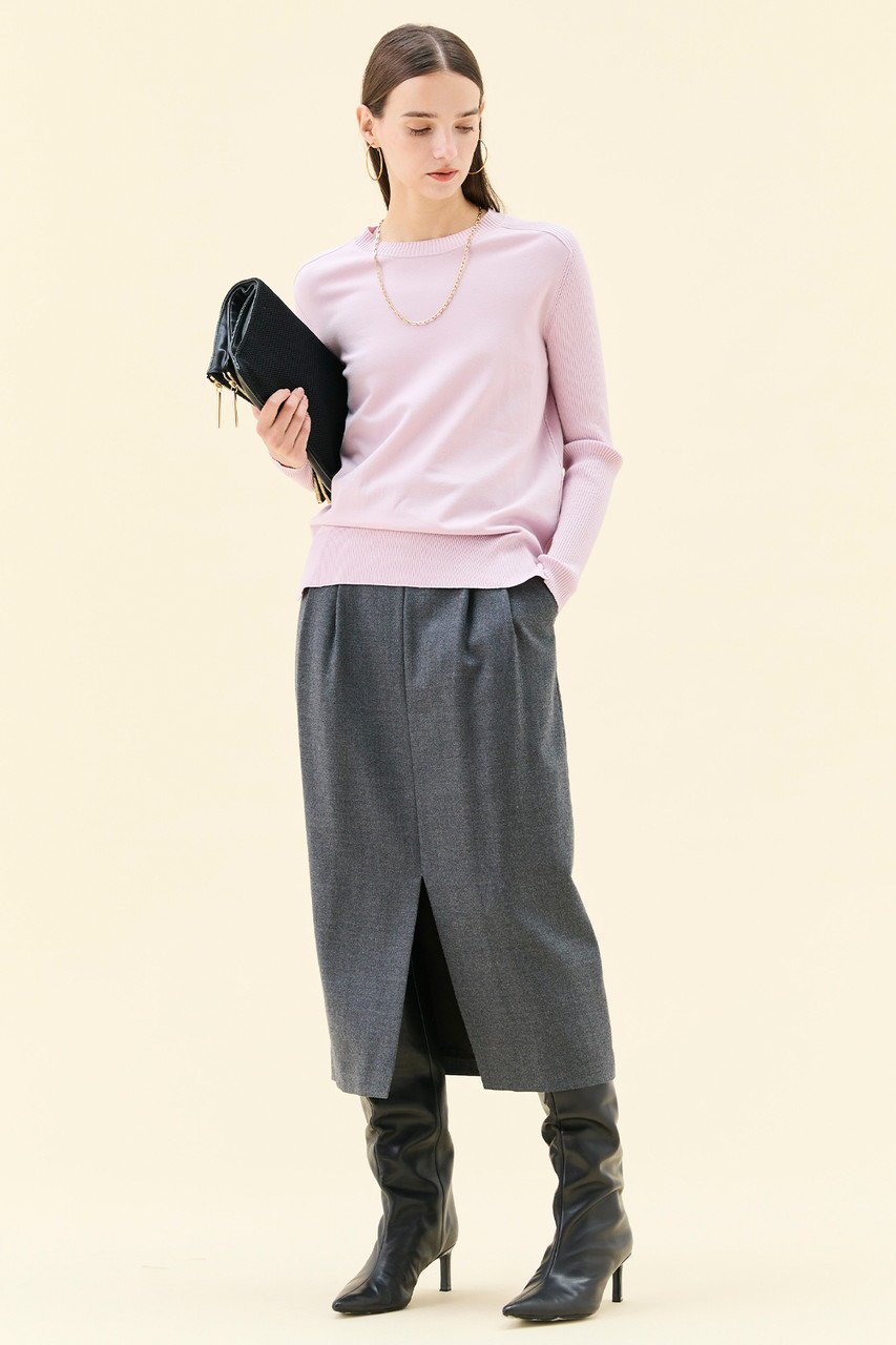 【ベイジ,/BEIGE,】のWILLOW(ウィロウ)/ストレッチクルーネックリブニット 大人の最旬トレンドファッション＆コーディネート founy(ファウニー) 　ファッション　Fashion　レディースファッション　Fashion for Women　トップス・カットソー　Cut & Sew Tops　ニット　Knit Tops & Sweaters　カジュアルプルオーバー・ニットトップス　Pullovers & Knit Tops / Casual Pullovers　インナー　Innerwear　コンパクト　Compact, Small Size　シンプル　Simple, Minimal　other-6|ID: prp329100004891944 ipo3291000000036566646