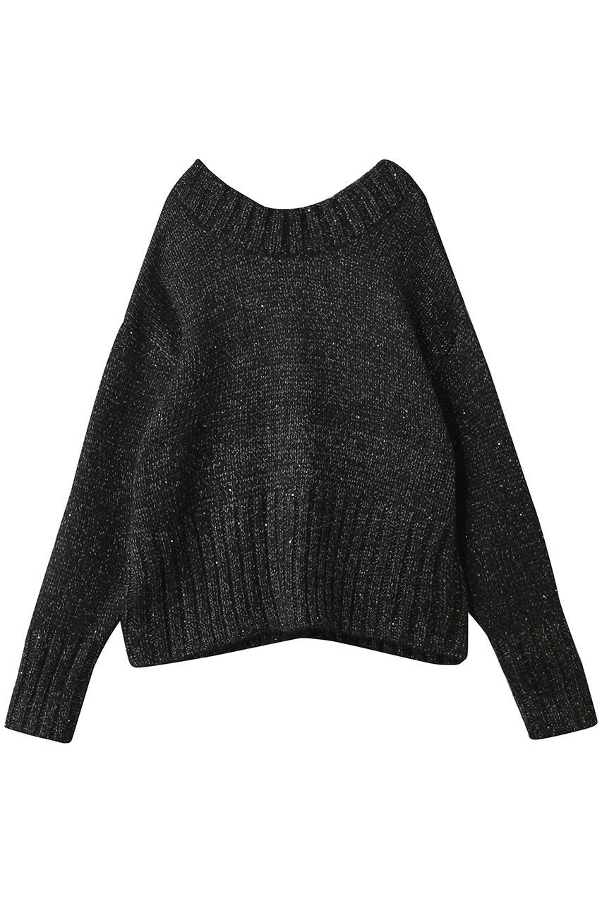 【フォーラム/FOURAM】のSEQUINS LAME KNIT インテリア・キッズ・メンズ・レディースファッション・服の通販 founy(ファニー) 　ファッション　Fashion　レディースファッション　Fashion for Women　トップス・カットソー　Cut & Sew Tops　ニット　Knit Tops & Sweaters　カジュアルプルオーバー・ニットトップス　Pullovers & Knit Tops / Casual Pullovers　グリッター　Glitter, Sparkle　ショート　Short, Short Length　シンプル　Simple, Minimal　バランス　Balance, Style Balance　BLACK|ID: prp329100004892007 ipo3291000000036567122