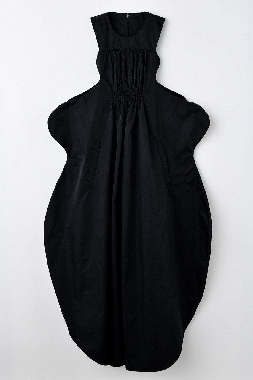 【エンフォルド/ENFOLD】のSTOOL JUMPER-SKIRT インテリア・キッズ・メンズ・レディースファッション・服の通販 founy(ファウニー) 　ファッション　Fashion　レディースファッション　Fashion for Women　スカート　Skirts　ロングスカート　Long Skirts / Maxi & Midi Skirts　カッティング　Cutting Detail　ギャザー　Gathered, Ruffled　ツイル　Twist, Twisted Detail　フォルム　Silhouette, Form　ロング　Long, Long-Length　ワンポイント　One Point, Statement Accent　エレガント 上品　Elegant　今季　This Season, Current Season　ブラック|ID: prp329100004892022 ipo3291000000036567259