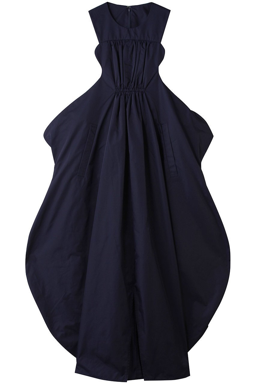 【エンフォルド/ENFOLD】のSTOOL JUMPER-SKIRT インテリア・キッズ・メンズ・レディースファッション・服の通販 founy(ファウニー) 　ファッション　Fashion　レディースファッション　Fashion for Women　スカート　Skirts　ロングスカート　Long Skirts / Maxi & Midi Skirts　カッティング　Cutting Detail　ギャザー　Gathered, Ruffled　ツイル　Twist, Twisted Detail　フォルム　Silhouette, Form　ロング　Long, Long-Length　ワンポイント　One Point, Statement Accent　エレガント 上品　Elegant　今季　This Season, Current Season　ダークブルー|ID: prp329100004892022 ipo3291000000036567260