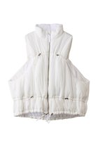 【エンフォルド/ENFOLD】のPADDED VEST 大人の最旬トレンドファッション＆コーディネート founy(ファウニー) ファッション Fashion レディースファッション Fashion for Women アウター Coat / Outerwear Collection レディースジャケット・軽アウター Jackets カッティング Cutting Detail ギャザー Gathered, Ruffled ジャケット Jacket, Outerwear ダウン Down, Puffer フェミニン Feminine, Girly フォルム Silhouette, Form ベスト Vest, Waistcoat 軽量 Lightweight, Ultra Light thumbnail ホワイト|ID: prp329100004892028 ipo3291000000036567293