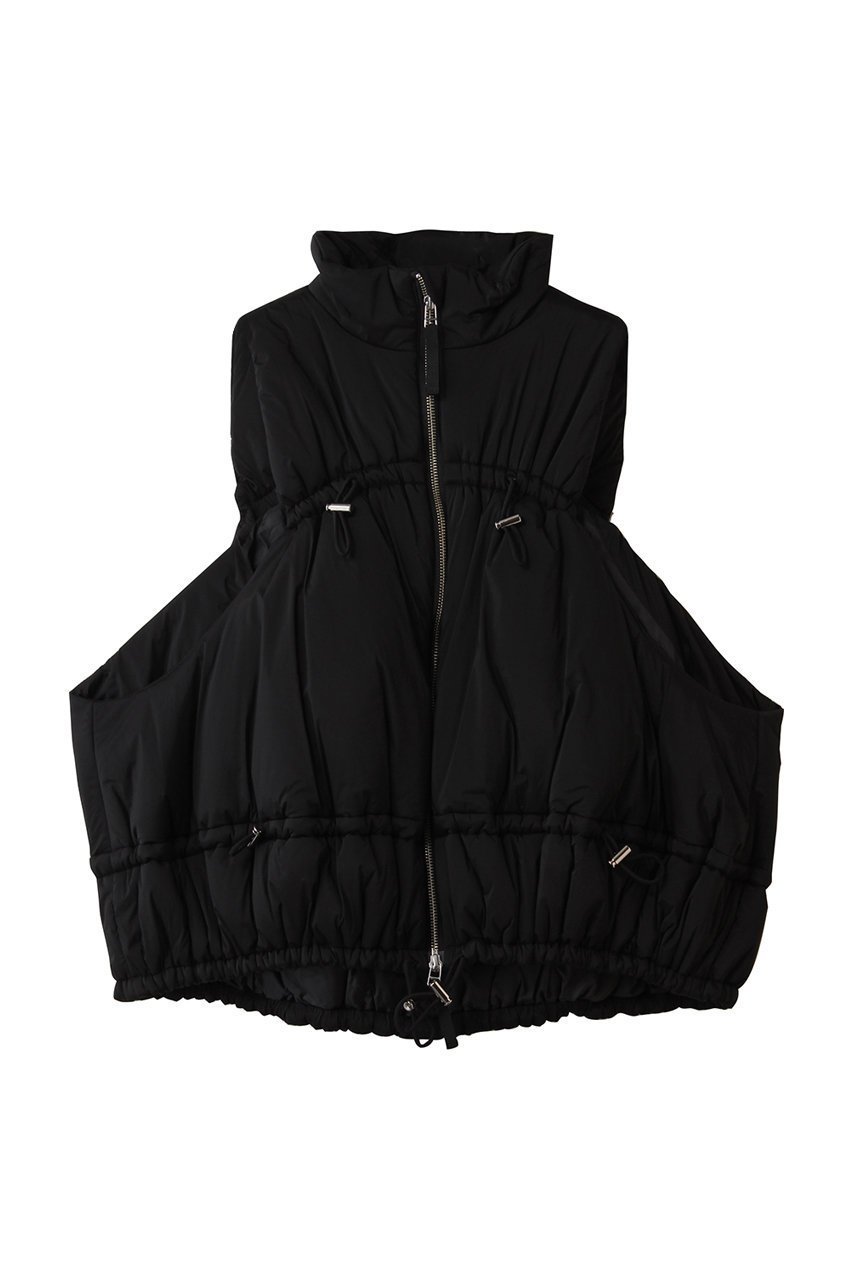 【エンフォルド/ENFOLD】のPADDED VEST インテリア・キッズ・メンズ・レディースファッション・服の通販 founy(ファウニー) 　ファッション　Fashion　レディースファッション　Fashion for Women　アウター　Coat / Outerwear Collection　レディースジャケット・軽アウター　Jackets　カッティング　Cutting Detail　ギャザー　Gathered, Ruffled　ジャケット　Jacket, Outerwear　ダウン　Down, Puffer　フェミニン　Feminine, Girly　フォルム　Silhouette, Form　ベスト　Vest, Waistcoat　軽量　Lightweight, Ultra Light　ブラック|ID: prp329100004892028 ipo3291000000036567295