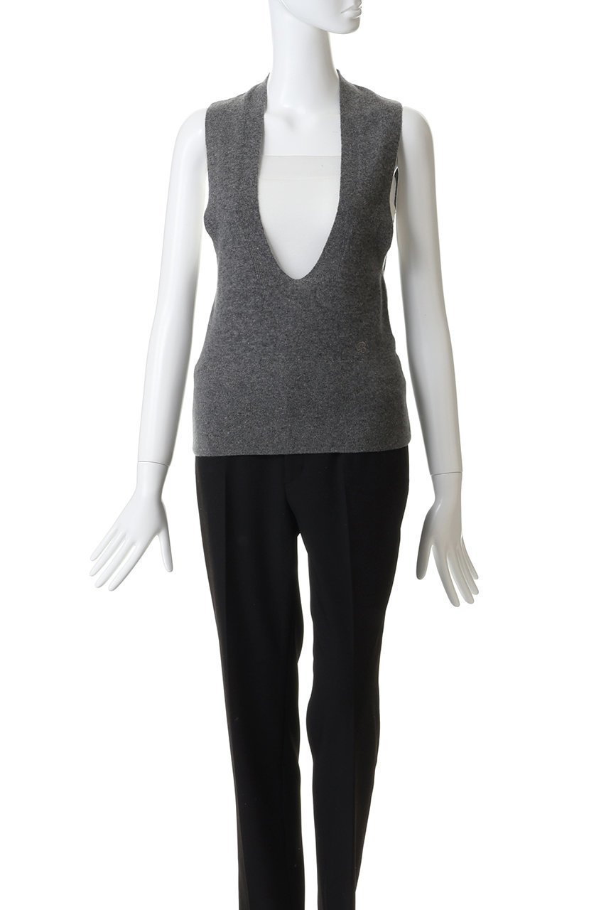 【マディソンブルー/MADISONBLUE】のDEEP V NECK VEST ディープVネックベスト 大人の最旬トレンドファッション＆コーディネート founy(ファウニー) 　ファッション　Fashion　レディースファッション　Fashion for Women　トップス・カットソー　Cut & Sew Tops　ニット　Knit Tops & Sweaters　カーディガン・羽織り　Layered Style Cardigans　ベスト&ジレ / 重ね着スタイル　Vests & Gilets　Vネックトップス　V-Neck Tops / V-Cut Neckline Shirts　カーディガン　Cardigan, Knitwear　スラックス　Slacks, Dress Pants　フォルム　Silhouette, Form　ベスト　Vest, Waistcoat　ワイド　Wide, Wide Fit　other-2|ID: prp329100004892064 ipo3291000000036567564