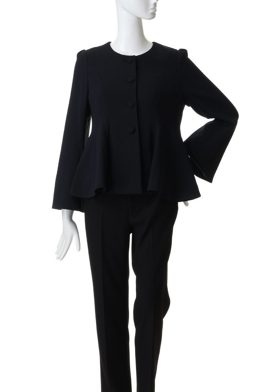 【ランバン オン ブルー/LANVIN en Bleu】のトリアセテートペプラムジャケット 大人の最旬トレンドファッション＆コーディネート founy(ファウニー) 　ファッション　Fashion　レディースファッション　Fashion for Women　アウター　Coat / Outerwear Collection　レディースジャケット・軽アウター　Jackets　ジャケット　Jacket, Outerwear　スリーブ　Sleeve, Long Sleeve / Short Sleeve　フェミニン　Feminine, Girly　フロント　Front, Front Design　ペプラム　Peplum, Flared Hem　ロング　Long, Long-Length　other-2|ID: prp329100004892103 ipo3291000000036567869