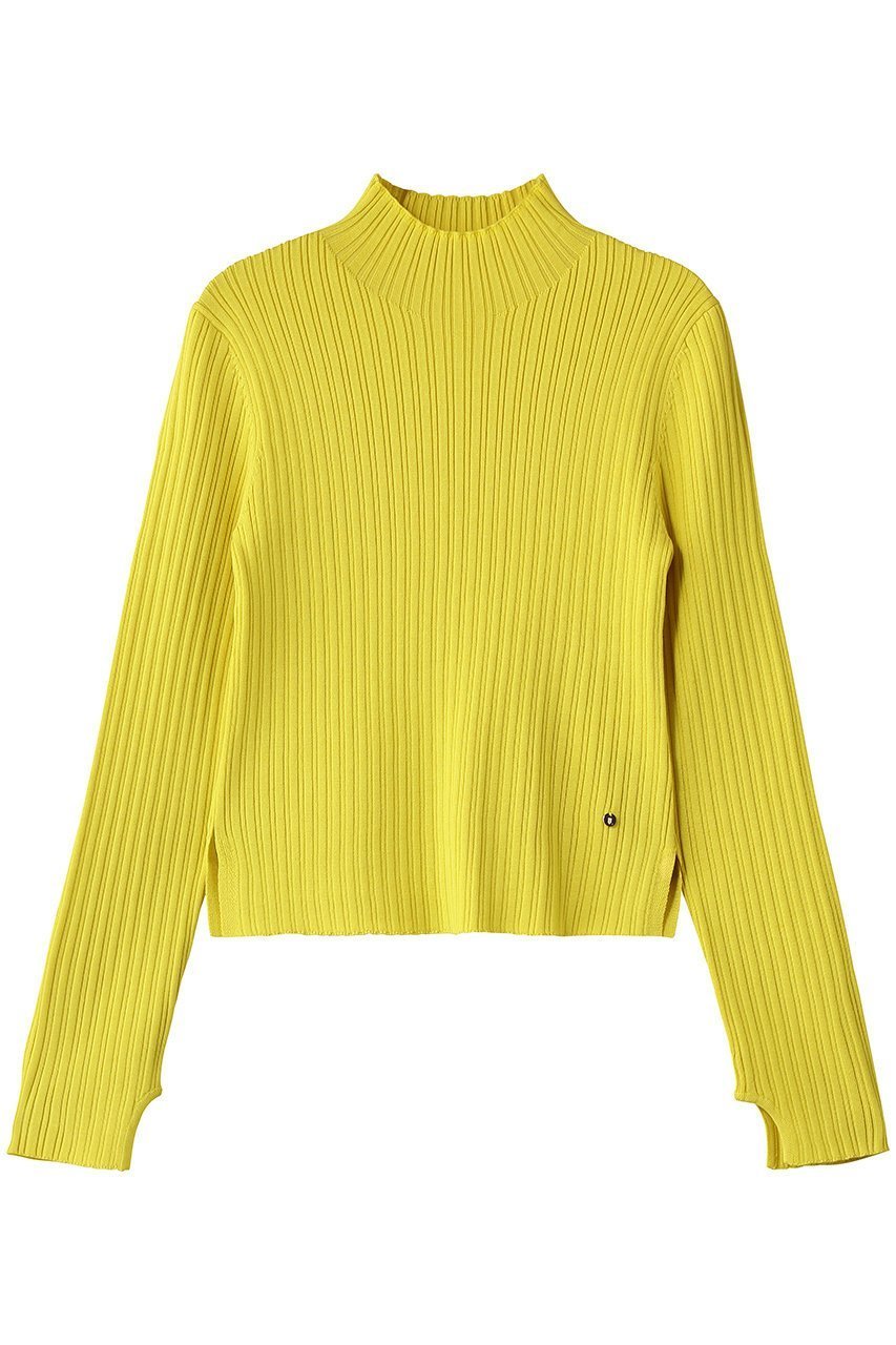 【ランバン オン ブルー/LANVIN en Bleu】のランダムリブハイネックニット インテリア・キッズ・メンズ・レディースファッション・服の通販 founy(ファウニー) 　ファッション　Fashion　レディースファッション　Fashion for Women　トップス・カットソー　Cut & Sew Tops　ニット　Knit Tops & Sweaters　カジュアルプルオーバー・ニットトップス　Pullovers & Knit Tops / Casual Pullovers　コンパクト　Compact, Small Size　ハイネック　High Neck, Mock Neck　ランダム　Random, Irregular　ロング　Long, Long-Length　イエロー|ID: prp329100004892111 ipo3291000000036567919