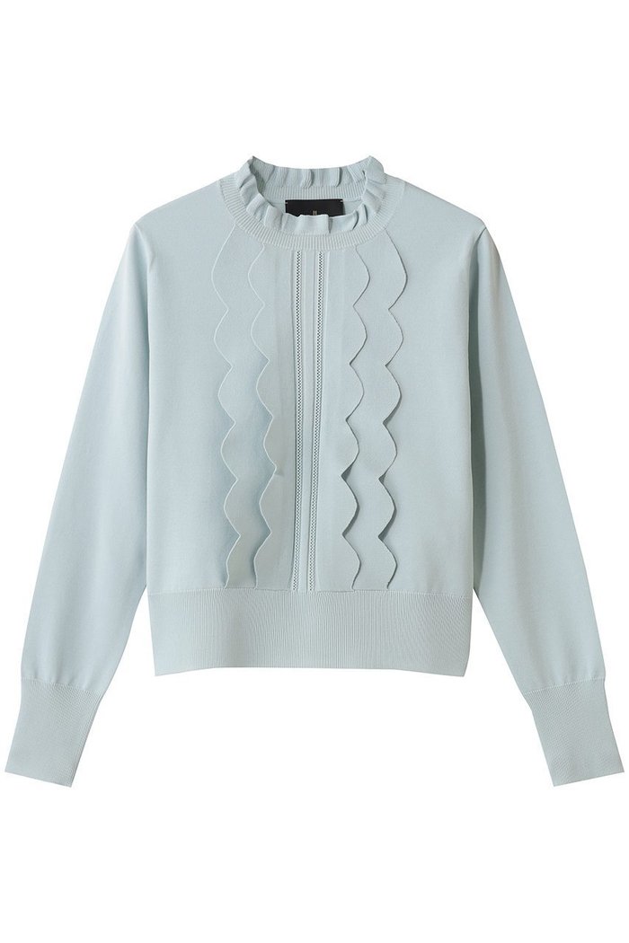 【ランバン オン ブルー/LANVIN en Bleu】のスカラフリルニット インテリア・キッズ・メンズ・レディースファッション・服の通販 founy(ファウニー) https://founy.com/ ファッション Fashion レディースファッション Fashion for Women トップス・カットソー Cut & Sew Tops ニット Knit Tops & Sweaters カジュアルプルオーバー・ニットトップス Pullovers & Knit Tops / Casual Pullovers シンプル Simple, Minimal スカラップ Scallop, Scalloped Edge スタンド Stand Collar, Upright Stand フリル Frill, Ruffle |ID: prp329100004892112 ipo3291000000036567927