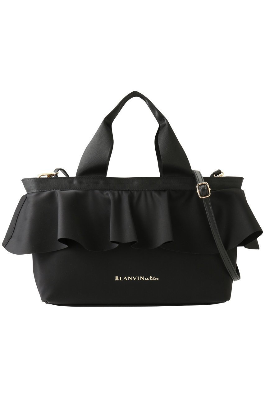 【ランバン オン ブルー/LANVIN en Bleu】のラッフルフリルトートバッグ インテリア・キッズ・メンズ・レディースファッション・服の通販 founy(ファウニー) ファッション Fashion レディースファッション Fashion for Women バッグ Bags パーティ Party, Party Style ブラック|ID: prp329100004892116 ipo3291000000036567970