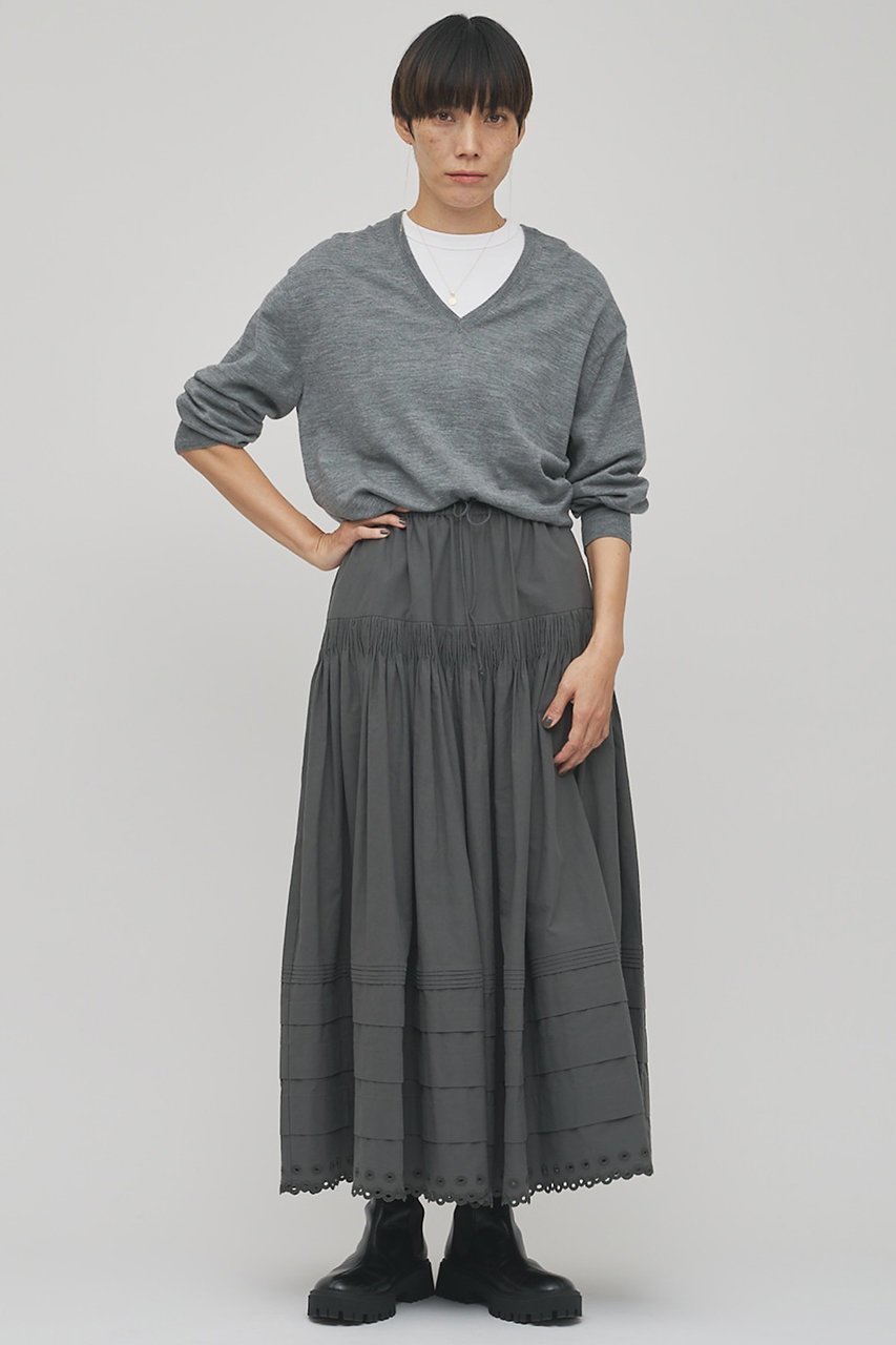 【ウィムガゼット/Whim Gazette】の【GEMINI】スカラップ刺繍スカート 大人の最旬トレンドファッション＆コーディネート founy(ファウニー) 　ファッション　Fashion　レディースファッション　Fashion for Women　スカート　Skirts　ギャザー　Gathered, Ruffled　スカラップ　Scallop, Scalloped Edge　タイプライター　Typewriter Fabric, Crisp Cotton　ドット　Polka Dot, Dot Pattern　フランス　France, French　リネン　Linen, Linen Fabric　レース　Lace, Lace Fabric　ヴィンテージ　Vintage Style　other-6|ID: prp329100004892117 ipo3291000000036567986