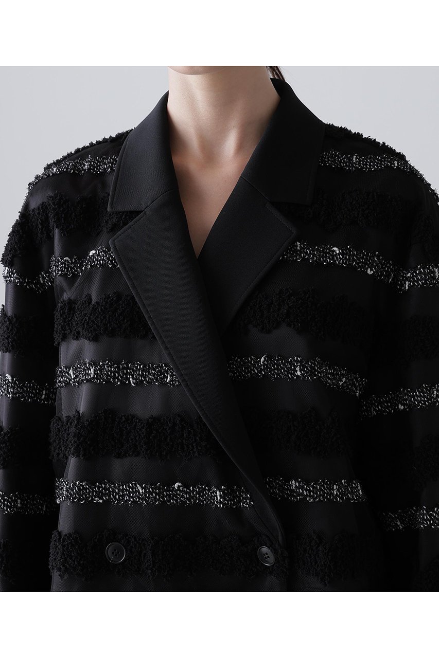 【アドーア/ADORE】のチャンキーテープボーダージャケット 人気、トレンドファッション・服の通販 founy(ファニー) 　ファッション　Fashion　レディースファッション　Fashion for Women　アウター　Coat / Outerwear Collection　レディースジャケット・軽アウター　Jackets　ジャケット　Jacket, Outerwear　ボーダー　Border, Stripe　無地　Plain, Solid Color　other-6|ID: prp329100004892131 ipo3291000000036568093