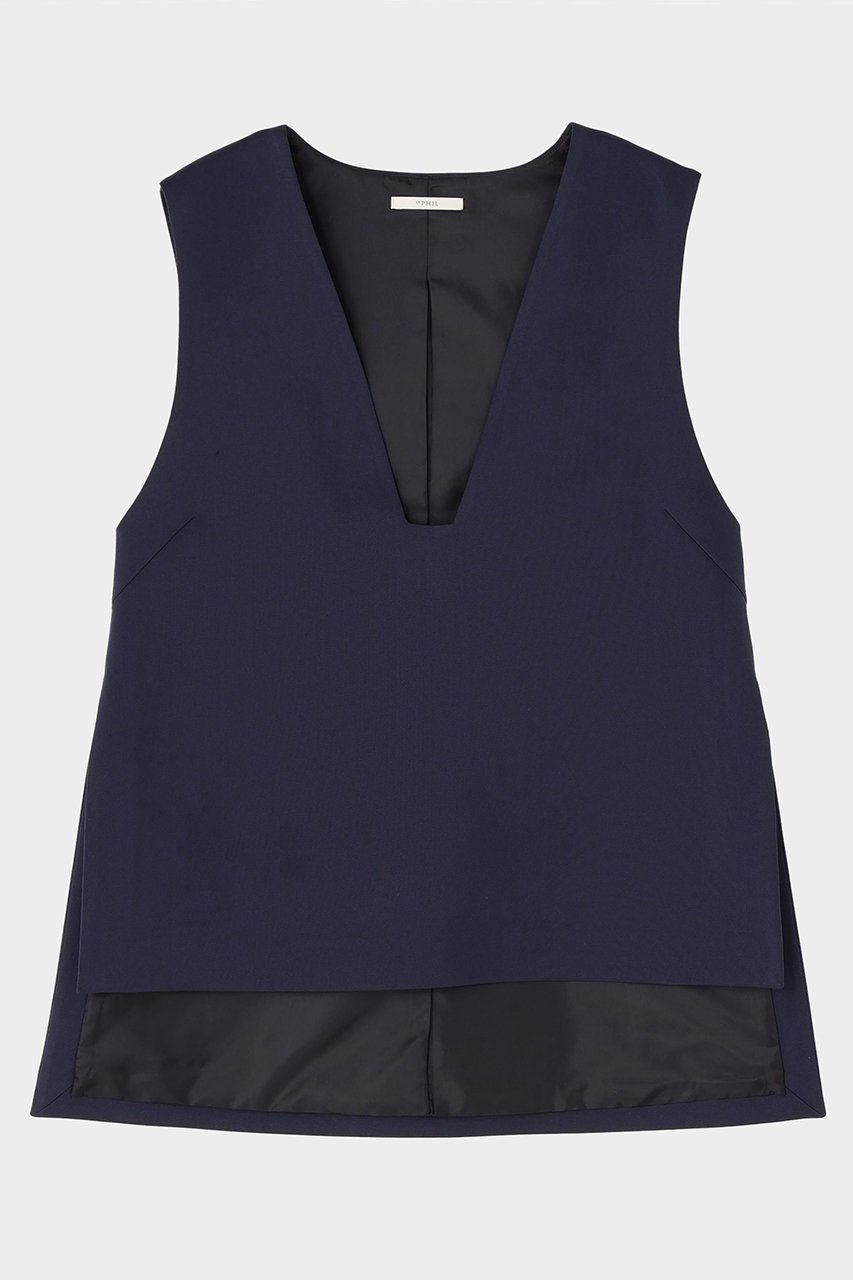 【ル フィル/LE PHIL】のスキューバーダンボールジレ インテリア・キッズ・メンズ・レディースファッション・服の通販 founy(ファウニー) 　ファッション　Fashion　レディースファッション　Fashion for Women　アウター　Coat / Outerwear Collection　レディースジャケット・軽アウター　Jackets　おすすめ　Recommended / Our Picks　シンプル　Simple, Minimal　ジャケット　Jacket, Outerwear　スクエア　Square, Square Shape　スリット　Slit, Slit Detail　タートル　Turtleneck, Turtle Collar　ベスト　Vest, Waistcoat　ミックス　Mix, Mixed Style　モダン　Modern, Contemporary　エレガント 上品　Elegant　人気　Popular, Best Seller　ネイビー|ID: prp329100004892139 ipo3291000000036568141