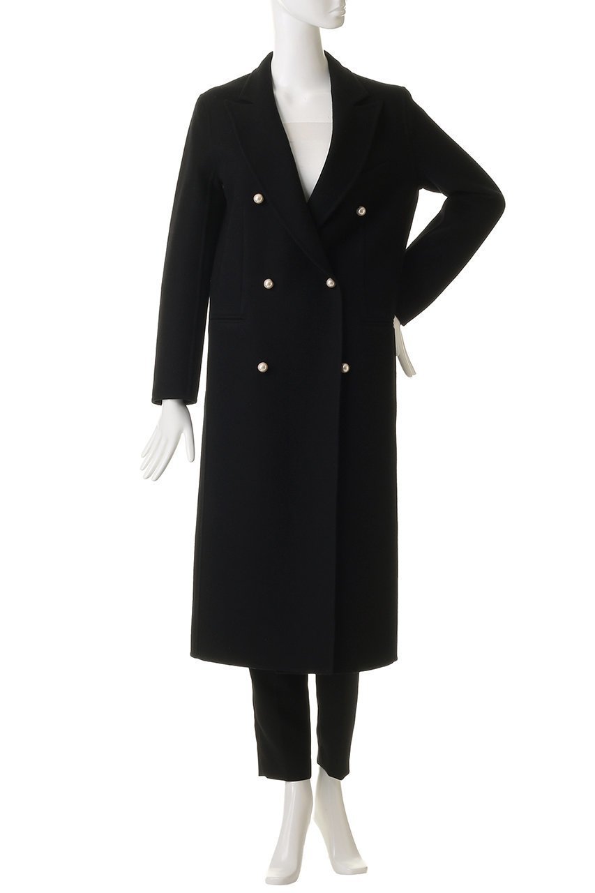 【マディソンブルー/MADISONBLUE】のPEARL CHESTER COAT MELTON パールチェスターコート 人気、トレンドファッション・服の通販 founy(ファニー) 　ファッション　Fashion　レディースファッション　Fashion for Women　アウター　Coat / Outerwear Collection　コート・ロングコート・ピーコート　Long Coats, Peacoats & More　チェスターコート・ロング丈アウター　Chester Coats / Chesterfield Long Coats　チェスターコート　Chester Coat, Long Coat　パール　Pearl, Pearl Accent　ロング　Long, Long-Length　定番　Standard, Basic Item　other-2|ID: prp329100004892197 ipo3291000000036568624