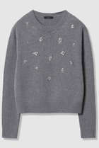 【アルアバイル/allureville】のビジュープルオーバー 人気、トレンドファッション・服の通販 founy(ファニー) ファッション Fashion レディースファッション Fashion for Women トップス・カットソー Cut & Sew Tops ニット Knit Tops & Sweaters カジュアルプルオーバー・ニットトップス Pullovers & Knit Tops / Casual Pullovers インナー Innerwear コンパクト Compact, Small Size ジャケット Jacket, Outerwear ビジュー Bijou, Jewel-like Accent メタリック Metallic, Shiny Finish モダン Modern, Contemporary モチーフ Motif, Design Theme リュクス Luxury, Elegant, High-End, Chic 春 Spring thumbnail グレー|ID: prp329100004892210 ipo3291000000036568735