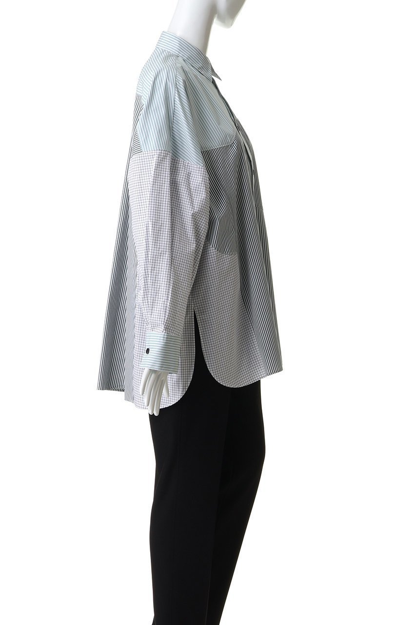 【ナゴンスタンス/nagonstans】のover shirt 人気、トレンドファッション・服の通販 founy(ファニー) 　ファッション　Fashion　レディースファッション　Fashion for Women　トップス・カットソー　Cut & Sew Tops　シャツ・ブラウス・オフィスカジュアル　Elegant Blouses & Button-Ups　ストライプ　Stripe, Striped Pattern　スリーブ　Sleeve, Long Sleeve / Short Sleeve　ロング　Long, Long-Length　切替　Switching, Contrast Panel　other-3|ID: prp329100004892222 ipo3291000000036568814