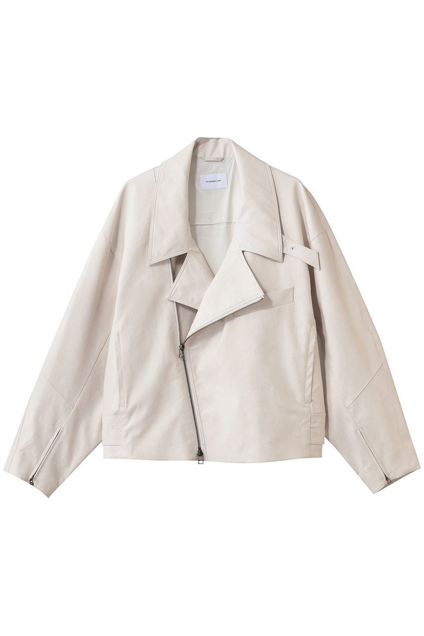 【スタニングルアー/STUNNING LURE】のrフェイクレザーライダースブルゾン 人気、トレンドファッション・服の通販 founy(ファニー) ファッション Fashion レディースファッション Fashion for Women アウター Coat / Outerwear Collection レディースジャケット・軽アウター Jackets ブルゾンジャケット・スポーティアウター Blouson Jackets ライダースジャケット / レザースタイル Riders Jackets & Biker Style ジャケット Jacket, Outerwear パターン Pattern, Design Print フォルム Silhouette, Form ブルゾン Blouson, Bomber Jacket ライダース Riders ヴィンテージ Vintage Style 切替 Switching, Contrast Panel other-1|ID: prp329100004892405 ipo3291000000036570316