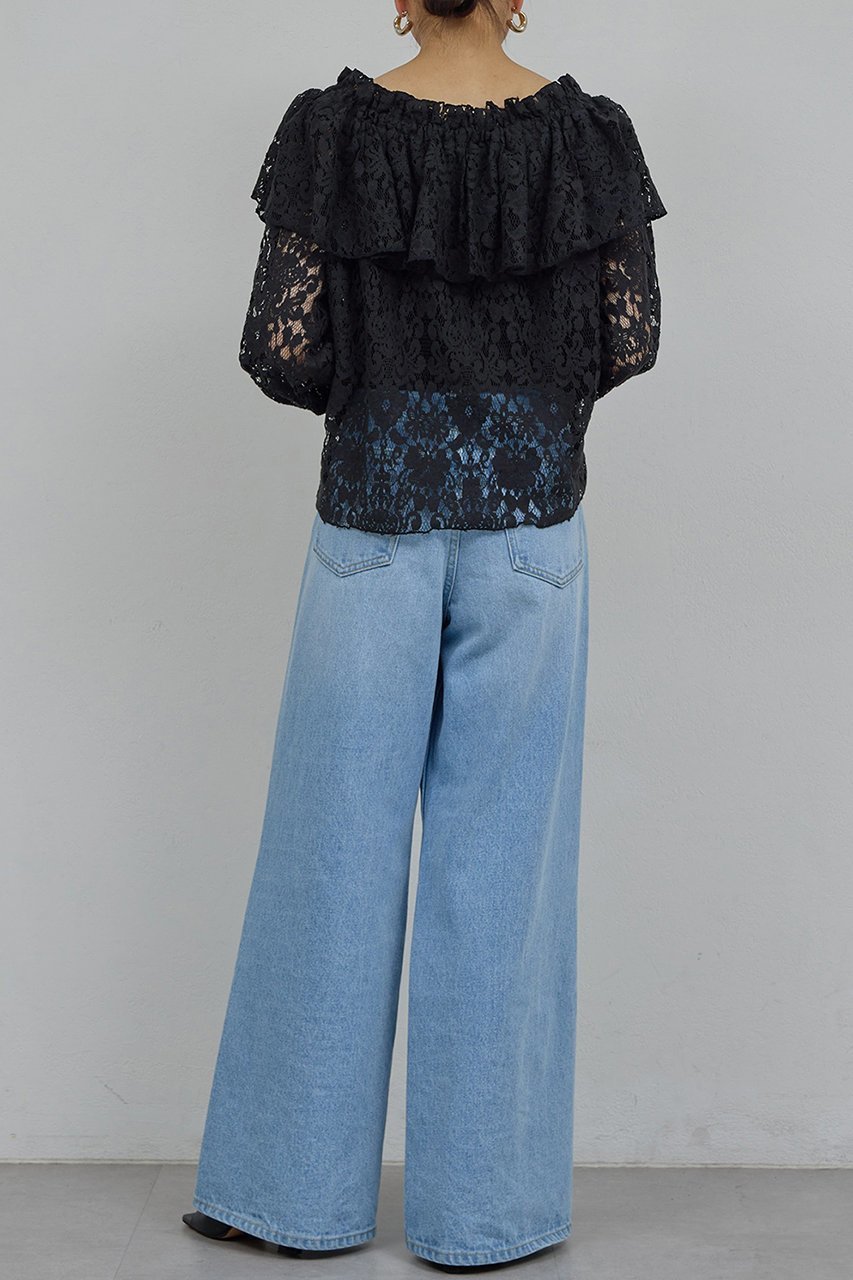 【ガリャルダガランテ/GALLARDAGALANTE】のオフショルレースブラウス 人気、トレンドファッション・服の通販 founy(ファニー) 　ファッション　Fashion　レディースファッション　Fashion for Women　トップス・カットソー　Cut & Sew Tops　シャツ・ブラウス・オフィスカジュアル　Elegant Blouses & Button-Ups　スリーブ　Sleeve, Long Sleeve / Short Sleeve　フェミニン　Feminine, Girly　レース　Lace, Lace Fabric　ロング　Long, Long-Length　エレガント 上品　Elegant　新作・新入荷　New Arrivals / New In　other-4|ID: prp329100004892425 ipo3291000000036570495