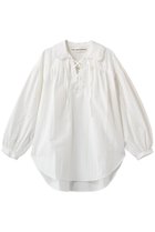 【シンゾーン/Shinzone】のレースアップブラウス 人気、トレンドファッション・服の通販 founy(ファニー) ファッション Fashion レディースファッション Fashion for Women トップス・カットソー Cut & Sew Tops シャツ・ブラウス・オフィスカジュアル Elegant Blouses & Button-Ups ギャザー Gathered, Ruffled スリーブ Sleeve, Long Sleeve / Short Sleeve チュニック Tunic, Long Top デニム Denim, Jeans Material レース Lace, Lace Fabric ロング Long, Long-Length thumbnail ホワイト|ID: prp329100004892500 ipo3291000000036571070