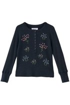 【ミュベール/MUVEIL】のフラワービーズ刺しゅうサーマルカットソー 人気、トレンドファッション・服の通販 founy(ファニー) ファッション Fashion レディースファッション Fashion for Women トップス・カットソー Cut & Sew Tops シャツ・ブラウス・オフィスカジュアル Elegant Blouses & Button-Ups ロングTシャツ・Tシャツ Longline T-Shirts & Tees カットソー・ベーシックTシャツ Cut-and-Sewn Tops / Stretch Tees & Basics エレガント 上品 Elegant カットソー Cut and Sewn Top サテン Satin, Glossy Fabric ストレッチ Stretch, Stretchy Fabric スリーブ Sleeve, Long Sleeve / Short Sleeve フラワー Flower, Floral ミリタリー Military, Army Style モチーフ Motif, Design Theme ロング Long, Long-Length ワッフル Waffle, Waffle Knit 冬 Winter / This Winter 夏 Summer thumbnail ネイビー|ID: prp329100004892530 ipo3291000000036571293