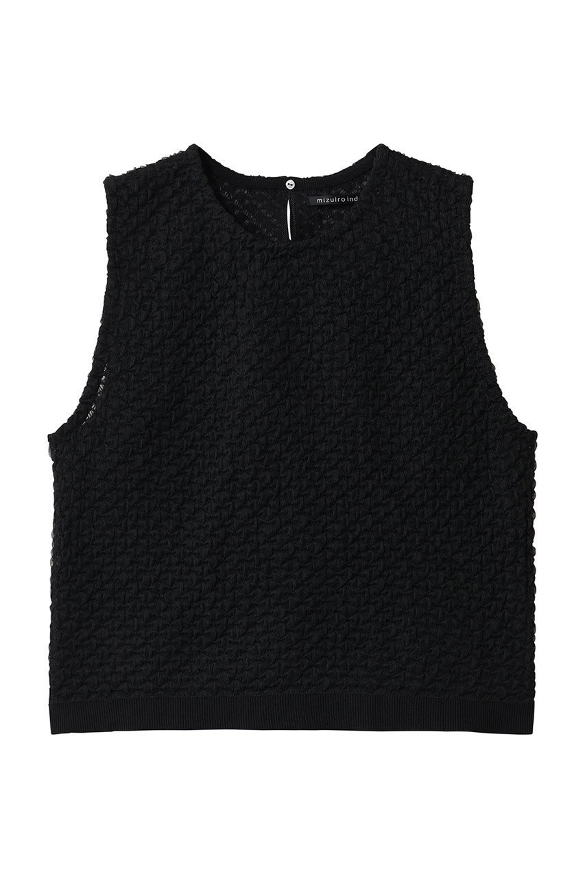 【ミズイロ インド/mizuiro ind】のpatterned sheer vest ベスト インテリア・キッズ・メンズ・レディースファッション・服の通販 founy(ファニー) 　ファッション　Fashion　レディースファッション　Fashion for Women　トップス・カットソー　Cut & Sew Tops　ニット　Knit Tops & Sweaters　ベスト&ジレ / 重ね着スタイル　Vests & Gilets　カジュアルプルオーバー・ニットトップス　Pullovers & Knit Tops / Casual Pullovers　インナー　Innerwear　シアー　Sheer, See-Through　ベスト　Vest, Waistcoat　ロング　Long, Long-Length　black|ID: prp329100004892547 ipo3291000000036571425