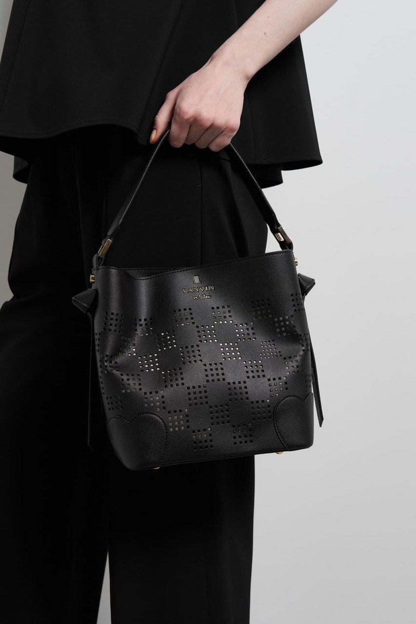 【ランバン オン ブルー/LANVIN en Bleu】のペルフォレ パンチングショルダーバッグ 人気、トレンドファッション・服の通販 founy(ファニー) ファッション Fashion レディースファッション Fashion for Women バッグ Bags バケツ Bucket, Bucket Style ポーチ Pouch, Small Case エレガント 上品 Elegant 巾着 Drawstring Bag, Kinchaku other-8|ID: prp329100004892548 ipo3291000000036571440