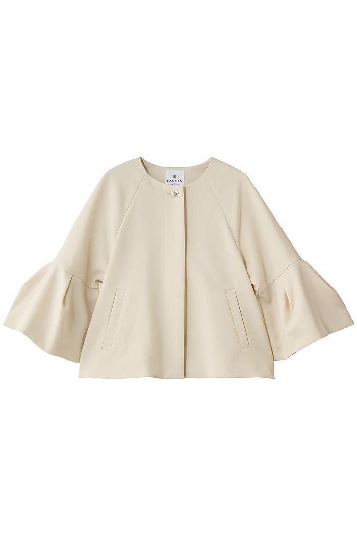 【ランバン オン ブルー/LANVIN en Bleu】のダブルクロスタックスリーブジャケット インテリア・キッズ・メンズ・レディースファッション・服の通販 founy(ファウニー) https://founy.com/ ファッション Fashion レディースファッション Fashion for Women アウター Coat / Outerwear Collection レディースジャケット・軽アウター Jackets シルバー Silver, Metallic Silver ジャケット Jacket, Outerwear スリーブ Sleeve, Long Sleeve / Short Sleeve ダブル Double, Double-Breasted フィット Fit, Slim Fit モダン Modern, Contemporary |ID: prp329100004892556 ipo3291000000036571489