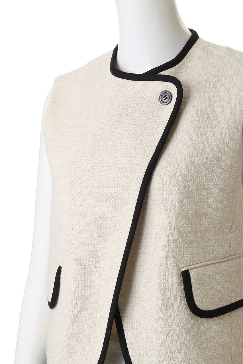 【デザイン ワークス/DESIGN WORKS】のロービングドビーショートパイピングベスト 人気、トレンドファッション・服の通販 founy(ファニー) ファッション Fashion レディースファッション Fashion for Women アウター Coat / Outerwear Collection レディースジャケット・軽アウター Jackets ウォーム Warm Fabric コンパクト Compact, Small Size ジャケット Jacket, Outerwear ダブル Double, Double-Breasted パイピング Piping, Trim Design ベスト Vest, Waistcoat ボトム Bottoms, Lower Wear エレガント 上品 Elegant 再入荷 Restock / Back in Stock 別注 Limited Edition, Custom Order other-5|ID: prp329100004892560 ipo3291000000036571527