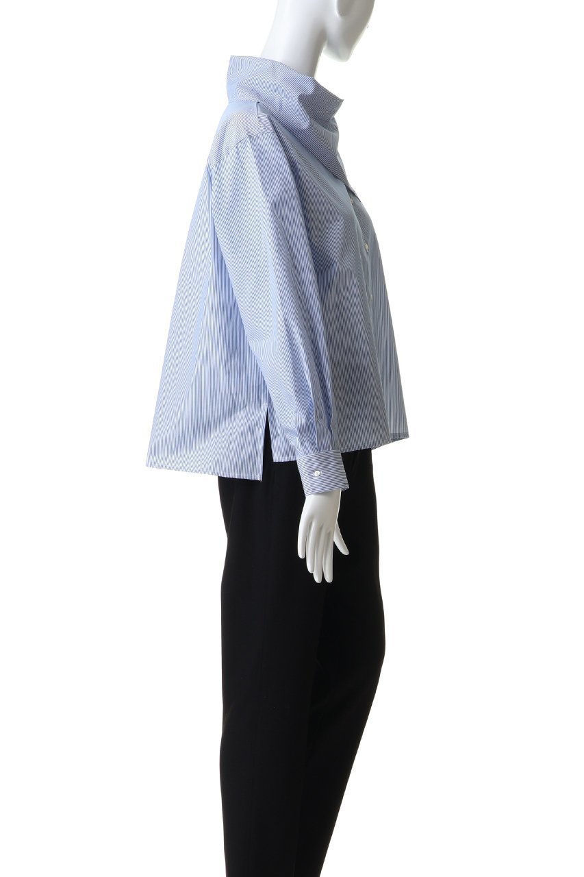 【ミズイロ インド/mizuiro ind】のstripe scarf collar shirt シャツ 人気、トレンドファッション・服の通販 founy(ファニー) 　ファッション　Fashion　レディースファッション　Fashion for Women　トップス・カットソー　Cut & Sew Tops　シャツ・ブラウス・オフィスカジュアル　Elegant Blouses & Button-Ups　スカーフ　Scarf, Neckwear　ストライプ　Stripe, Striped Pattern　スリット　Slit, Slit Detail　スリーブ　Sleeve, Long Sleeve / Short Sleeve　デニム　Denim, Jeans Material　ロング　Long, Long-Length　エレガント 上品　Elegant　other-3|ID: prp329100004892562 ipo3291000000036571549