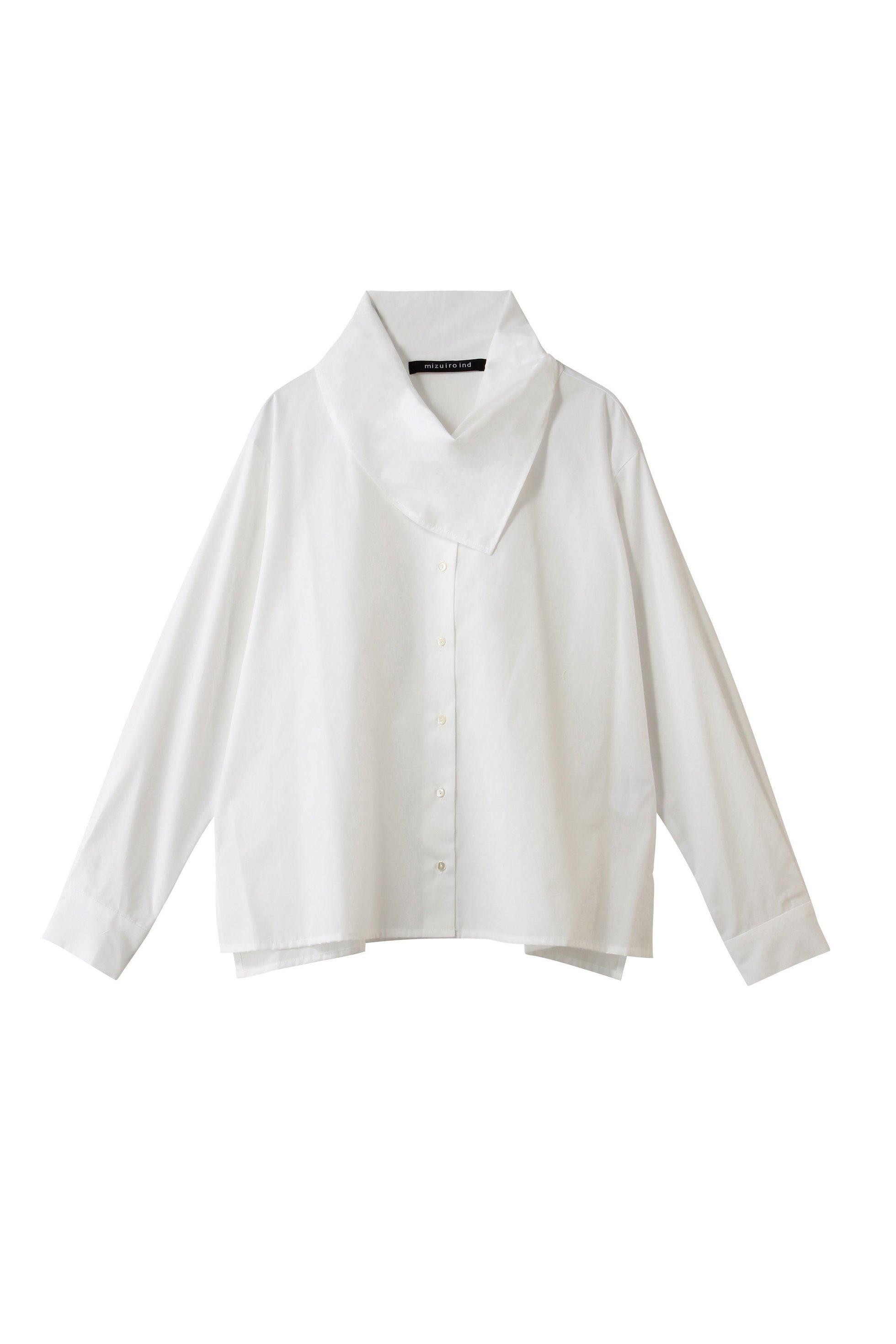【ミズイロ インド/mizuiro ind】のscarf collar shirt シャツ インテリア・キッズ・メンズ・レディースファッション・服の通販 founy(ファニー) 　ファッション　Fashion　レディースファッション　Fashion for Women　トップス・カットソー　Cut & Sew Tops　シャツ・ブラウス・オフィスカジュアル　Elegant Blouses & Button-Ups　スカーフ　Scarf, Neckwear　スリット　Slit, Slit Detail　スリーブ　Sleeve, Long Sleeve / Short Sleeve　ボトム　Bottoms, Lower Wear　ロング　Long, Long-Length　off white|ID: prp329100004892564 ipo3291000000036571558