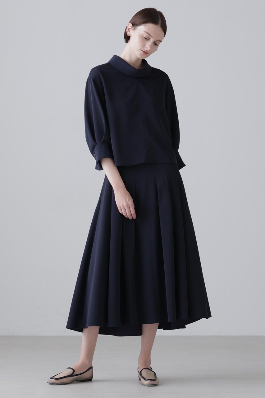 【アドーア/ADORE】のドライタッチクロススカート 大人の最旬トレンドファッション＆コーディネート founy(ファウニー) 　ファッション　Fashion　レディースファッション　Fashion for Women　スカート　Skirts　ロングスカート　Long Skirts / Maxi & Midi Skirts　おすすめ　Recommended / Our Picks　シンプル　Simple, Minimal　セットアップ　Set-Up, Coordinated Outfit　ツイル　Twist, Twisted Detail　ドレープ　Drape, Draping Fabric　フレア　Flare, Flared　フロント　Front, Front Design　ロング　Long, Long-Length　エレガント 上品　Elegant　other-2|ID: prp329100004892603 ipo3291000000036571815