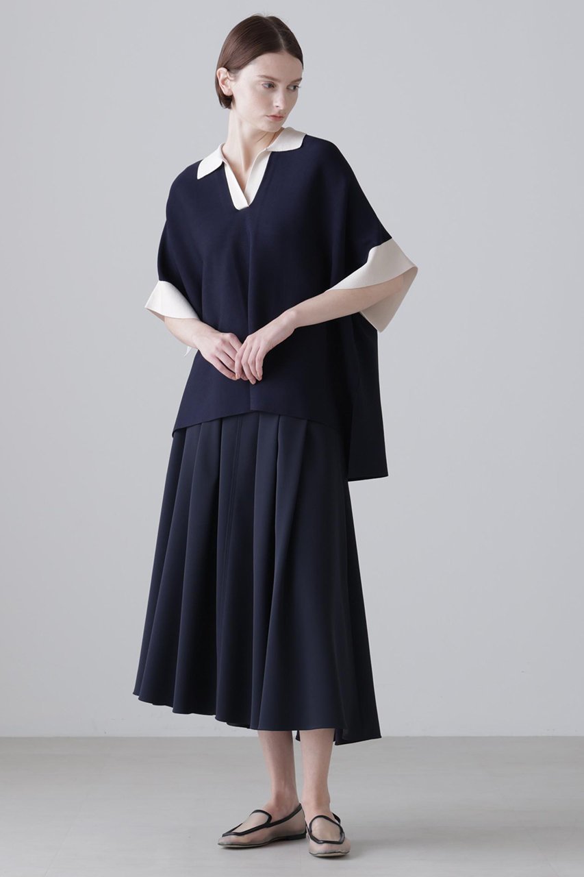 【アドーア/ADORE】のドライタッチクロススカート 大人の最旬トレンドファッション＆コーディネート founy(ファウニー) 　ファッション　Fashion　レディースファッション　Fashion for Women　スカート　Skirts　ロングスカート　Long Skirts / Maxi & Midi Skirts　おすすめ　Recommended / Our Picks　シンプル　Simple, Minimal　セットアップ　Set-Up, Coordinated Outfit　ツイル　Twist, Twisted Detail　ドレープ　Drape, Draping Fabric　フレア　Flare, Flared　フロント　Front, Front Design　ロング　Long, Long-Length　エレガント 上品　Elegant　other-4|ID: prp329100004892603 ipo3291000000036571817