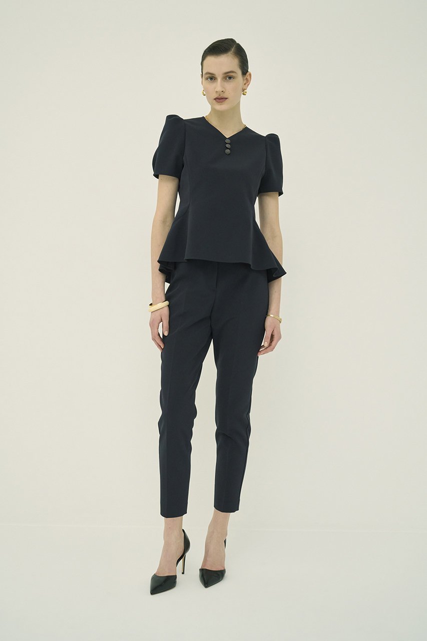 【エムダブリュー/MW】のトリアセテート(NS) Vネック ブラウス 人気、トレンドファッション・服の通販 founy(ファニー) 　ファッション　Fashion　レディースファッション　Fashion for Women　トップス・カットソー　Cut & Sew Tops　シャツ・ブラウス・オフィスカジュアル　Elegant Blouses & Button-Ups　Vネックトップス　V-Neck Tops / V-Cut Neckline Shirts　ショート　Short, Short Length　スリム　Slim, Slim Fit　スリーブ　Sleeve, Long Sleeve / Short Sleeve　テーパード　Tapered, Tapered Pants　バランス　Balance, Style Balance　フォルム　Silhouette, Form　フレア　Flare, Flared　エレガント 上品　Elegant　other-8|ID: prp329100004892647 ipo3291000000036572114