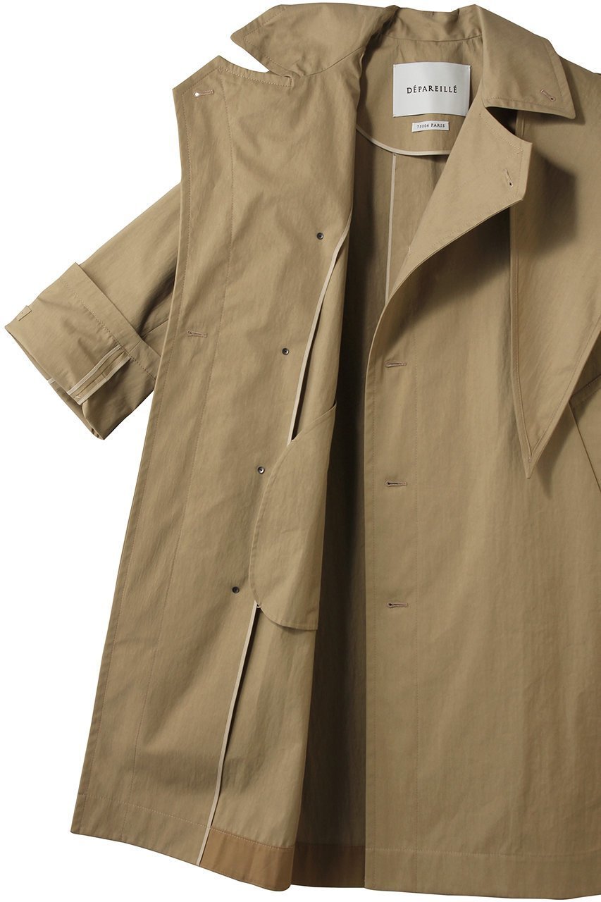 【デパリエ/DEPAREILLE】のギャバジンバルマカーンコート 人気、トレンドファッション・服の通販 founy(ファニー) 　ファッション　Fashion　レディースファッション　Fashion for Women　アウター　Coat / Outerwear Collection　コート・ロングコート・ピーコート　Long Coats, Peacoats & More　アシンメトリー　Asymmetrical Style　ストール　Stole, Wrap　バラクラバ　Balaclava　ロング　Long, Long-Length　other-6|ID: prp329100004892666 ipo3291000000036572249