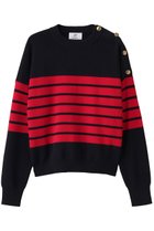 【プルミエ アロンディスモン/1er Arrondissement】のハイツイストコットンボーダープルオーバー 人気、トレンドファッション・服の通販 founy(ファニー) ファッション Fashion レディースファッション Fashion for Women トップス・カットソー Cut & Sew Tops ニット Knit Tops & Sweaters カジュアルプルオーバー・ニットトップス Pullovers & Knit Tops / Casual Pullovers なめらか Smooth, Silky Texture ショルダー Shoulder, Shoulder Strap ボーダー Border, Stripe エレガント 上品 Elegant 春 Spring thumbnail レッド系|ID: prp329100004892678 ipo3291000000036572334