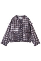 【プルミエ アロンディスモン/1er Arrondissement】のTORNIERフリンジツイードジャケット 人気、トレンドファッション・服の通販 founy(ファニー) ファッション Fashion レディースファッション Fashion for Women アウター Coat / Outerwear Collection レディースジャケット・軽アウター Jackets ジャケット Jacket, Outerwear ツイード Twill, Twill Weave デニム Denim, Jeans Material フリンジ Fringe, Tassel エレガント 上品 Elegant thumbnail ネイビー|ID: prp329100004892679 ipo3291000000036572343