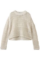 【ベイジ,/BEIGE,】のUVITE(ウバイト)/コットンメッシュクロップドニット Ecru|ID: prp329100004892684 ipo3291000000036572378