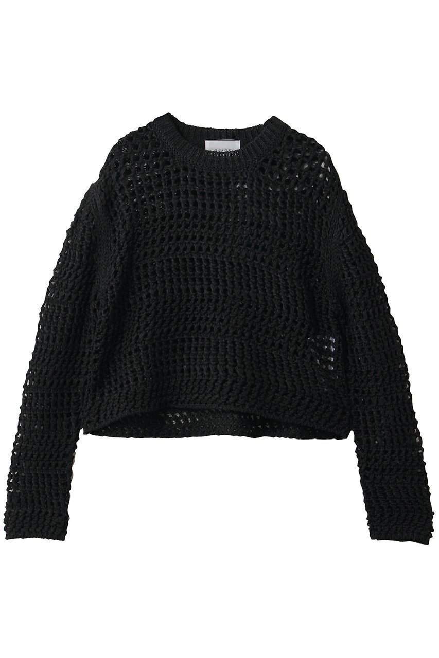 【ベイジ,/BEIGE,】のUVITE(ウバイト)/コットンメッシュクロップドニット インテリア・キッズ・メンズ・レディースファッション・服の通販 founy(ファウニー) 　ファッション　Fashion　レディースファッション　Fashion for Women　トップス・カットソー　Cut & Sew Tops　ニット　Knit Tops & Sweaters　カジュアルプルオーバー・ニットトップス　Pullovers & Knit Tops / Casual Pullovers　クロップド　Cropped, Short Length　ハンド　Hand, Handmade　バランス　Balance, Style Balance　フォルム　Silhouette, Form　メッシュ　Mesh, Net Fabric　ワイド　Wide, Wide Fit　Black|ID: prp329100004892684 ipo3291000000036572379