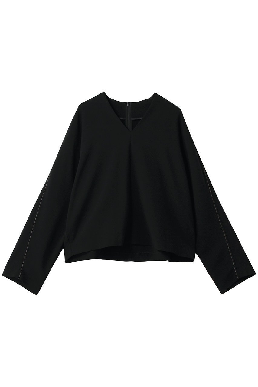 【ベイジ,/BEIGE,】のRUE(ルー)/ドライタッチVネック配色ステッチブラウス インテリア・キッズ・メンズ・レディースファッション・服の通販 founy(ファニー) ファッション Fashion レディースファッション Fashion for Women トップス・カットソー Cut & Sew Tops シャツ・ブラウス・オフィスカジュアル Elegant Blouses & Button-Ups Vネックトップス V-Neck Tops / V-Cut Neckline Shirts おすすめ Recommended / Our Picks とろみ Fluid, Flowy Fabric ショート Short, Short Length スリーブ Sleeve, Long Sleeve / Short Sleeve タイトスカート Pencil Skirt, Tight Skirt バランス Balance, Style Balance ロング Long, Long-Length ワイド Wide, Wide Fit エレガント 上品 Elegant Black|ID: prp329100004892687 ipo3291000000036572403