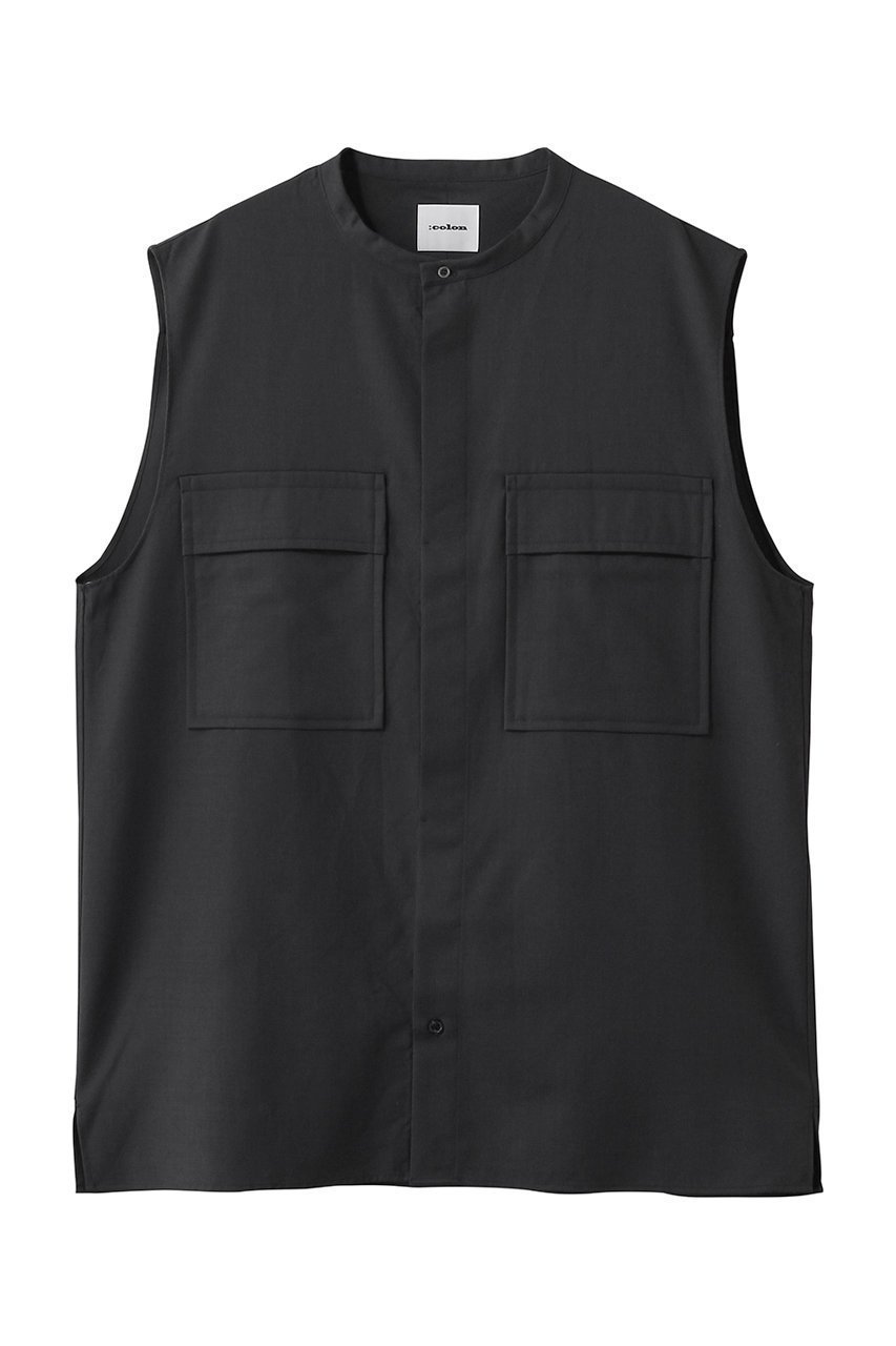 【コロン/:colon / MEN】の【MEN】Wool Calmskin ベスト インテリア・キッズ・メンズ・レディースファッション・服の通販 founy(ファニー) 　ファッション　Fashion　メンズファッション　Fashion for Men　なめらか　Smooth, Silky Texture　ジャケット　Jacket, Outerwear　スタンド　Stand Collar, Upright Stand　ベスト　Vest, Waistcoat　ポケット　Pocket, Pocket Detail　エレガント 上品　Elegant　Grey|ID: prp329100004892702 ipo3291000000036572527