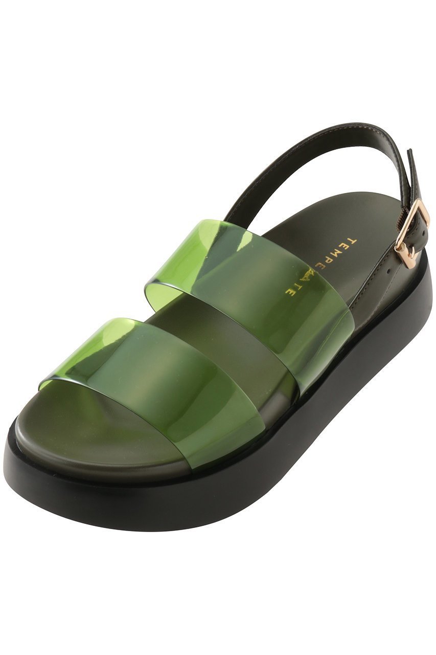 【テンパレイト/TEMPERATE】のENZO ダブルベルトサンダル(レイン対応) インテリア・キッズ・メンズ・レディースファッション・服の通販 founy(ファニー) 　ファッション　Fashion　レディースファッション　Fashion for Women　ベルト&ウエストマーク　Belts & Waist Accessories　サンダル　Sandals, Summer Shoes　シューズ　Shoes, Footwear　シンプル　Simple, Minimal　ストレート　Straight, Straight Cut　フィット　Fit, Slim Fit　ラバー　Rubber, Rubber Sole　ループ　Loop, Loop Knit　レイン　Rain, Rainproof　厚底　Platform Shoes　夏　Summer　軽量　Lightweight, Ultra Light　グリーン|ID: prp329100004892713 ipo3291000000036572603