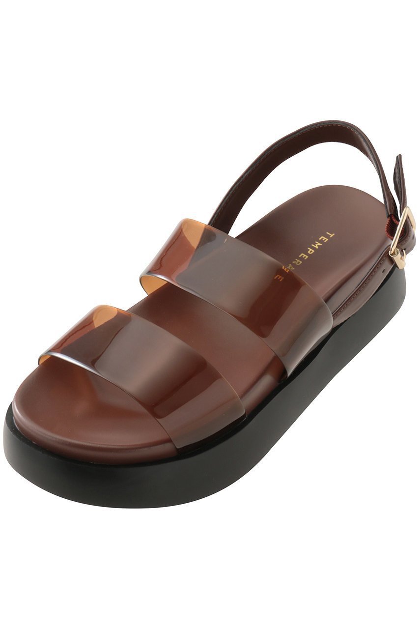 【テンパレイト/TEMPERATE】のENZO ダブルベルトサンダル(レイン対応) インテリア・キッズ・メンズ・レディースファッション・服の通販 founy(ファニー) 　ファッション　Fashion　レディースファッション　Fashion for Women　ベルト&ウエストマーク　Belts & Waist Accessories　サンダル　Sandals, Summer Shoes　シューズ　Shoes, Footwear　シンプル　Simple, Minimal　ストレート　Straight, Straight Cut　フィット　Fit, Slim Fit　ラバー　Rubber, Rubber Sole　ループ　Loop, Loop Knit　レイン　Rain, Rainproof　厚底　Platform Shoes　夏　Summer　軽量　Lightweight, Ultra Light　アンバー|ID: prp329100004892713 ipo3291000000036572604