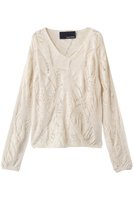 【エリオポール/heliopole】の【boussole】LEAF LACE Vネックニット 人気、トレンドファッション・服の通販 founy(ファニー) ファッション Fashion レディースファッション Fashion for Women トップス・カットソー Cut & Sew Tops ニット Knit Tops & Sweaters カジュアルプルオーバー・ニットトップス Pullovers & Knit Tops / Casual Pullovers Vネックトップス V-Neck Tops / V-Cut Neckline Shirts ドレープ Drape, Draping Fabric ランダム Random, Irregular レース Lace, Lace Fabric 夏 Summer 春 Spring S/S・春夏 SS, Spring/Summer, Warm Season 透かし Cut-Out, Lacework |ID:prp329100004892735